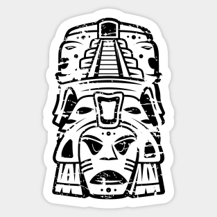 Aztec mask face #6 Sticker